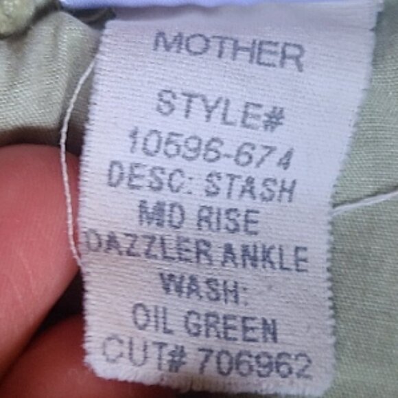 NEW NWOT! MOTHER DENIM THE STASH MID-RISE DAZZLER ANKLE JEANS SECOND CHANCE 26 - Picture 8 of 8